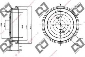 Фото Гальмівний барабан DJ PARTS BR1023