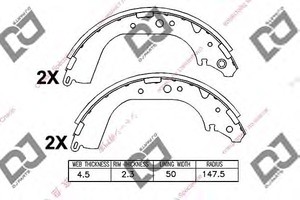 Фото Комплект гальмівних колодок DJ PARTS BS1001