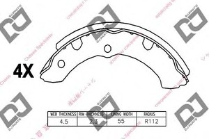 Фото Комплект гальмівних колодок DJ PARTS BS1048