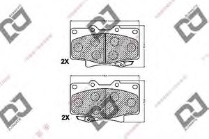 Фото Комплект гальмівних колодок, дискове гальмо DJ PARTS BP1220