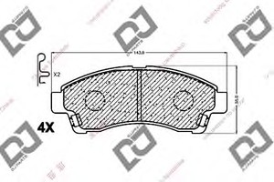 Фото Комплект гальмівних колодок, дискове гальмо DJ PARTS BP1238