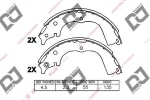 Фото Комплект гальмівних колодок, дискове гальмо DJ PARTS BS1225