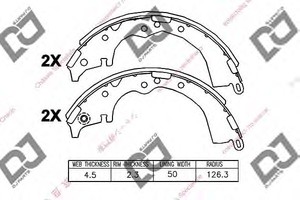 Фото Комплект гальмівних колодок DJ PARTS BS1233