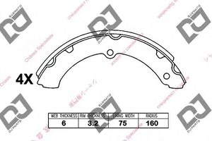 Фото Комплект гальмівних колодок DJ PARTS BS1202