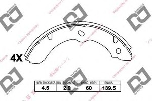 Фото Комплект гальмівних колодок DJ PARTS BS1320