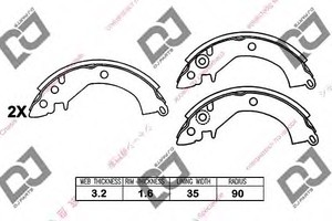 Фото Комплект гальмівних колодок DJ PARTS BS1343