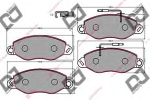 Фото Комплект гальмівних колодок, дискове гальмо DJ PARTS BP2144