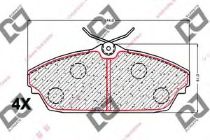 Фото Комплект гальмівних колодок, дискове гальмо DJ PARTS BP2031