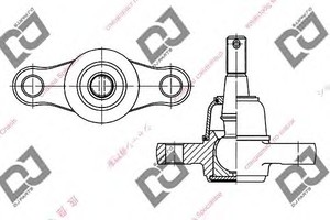 Фото Несущий / направляющий шарнир DJ PARTS DB1096