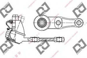 Фото Несущий / направляющий шарнир DJ PARTS DB1166