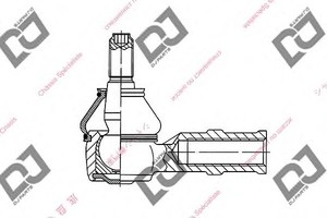 Фото Наконечник поперечной рулевой тяги DJ PARTS DE1139