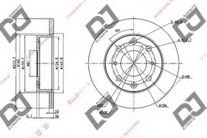 Фото Гальмівний диск DJ PARTS BD1942