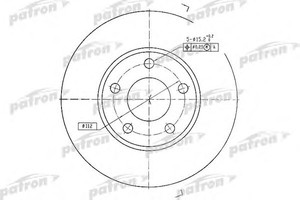 Фото Гальмівний диск Patron PBD2626