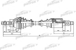 Фото Привідний вал Patron PDS0100