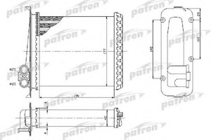 Фото Теплообмінник, отоплення салону Patron PRS2046