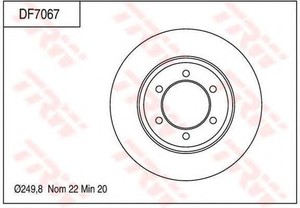 Фото Гальмівний диск TRW DF7067