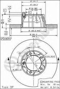 Фото Гальмівний диск AP Automotive Prod 14070