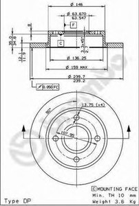 Фото Гальмівний диск AP Automotive Prod 14672E