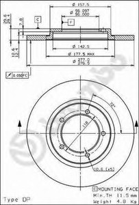 Фото Гальмівний диск AP Automotive Prod 14838