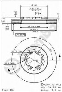 Фото Гальмівний диск AP Automotive Prod 24576