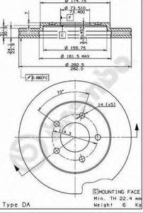 Фото Гальмівний диск AP Automotive Prod 24727E