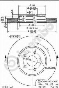 Фото Гальмівний диск AP Automotive Prod 24810