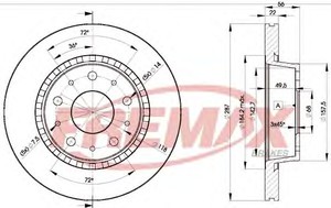 Фото Гальмівний диск FREMAX BD9908