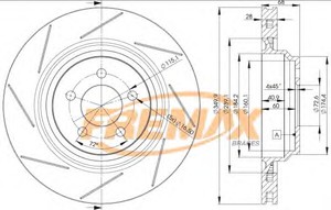 Фото Гальмівний диск FREMAX BD-3064