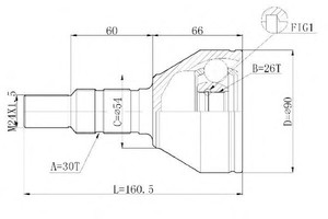 Фото Шарнірний комплект, приводний вал STATIM C.243