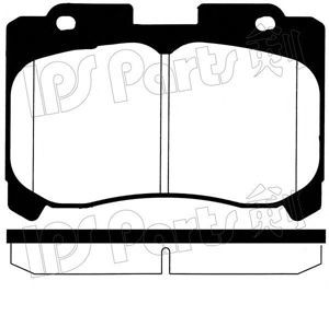 Фото Комплект гальмівних колодок, дискове гальмо IPS Parts IBD1296