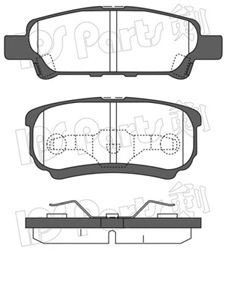 Фото Комплект гальмівних колодок, дискове гальмо IPS Parts IBR1088