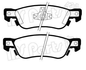 Фото Комплект гальмівних колодок, дискове гальмо IPS Parts IBR1900