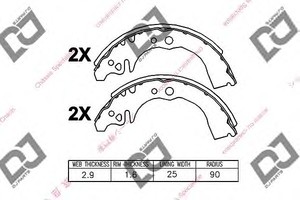 Фото Комплект гальмівних колодок DJ PARTS BS1083