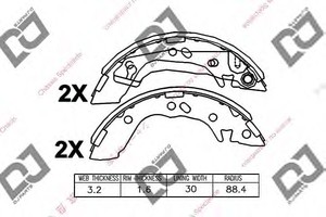 Фото Комплект гальмівних колодок DJ PARTS BS1218