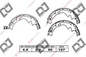 Фото Комплект гальмівних колодок DJ PARTS BS1112