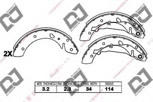 Фото Комплект гальмівних колодок DJ PARTS BS1407