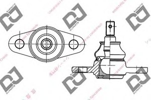 Фото Несущий / направляющий шарнир DJ PARTS DB1153