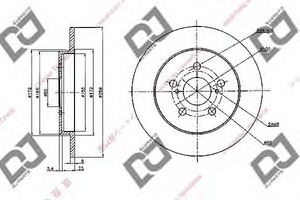 Фото Гальмівний диск DJ PARTS BD2077