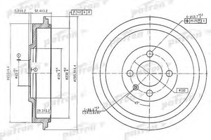 Фото Гальмівний барабан Patron PDR1615
