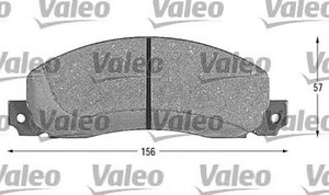 Фото Комлект гальмівних колодок, дисковий механізм Valeo 598086