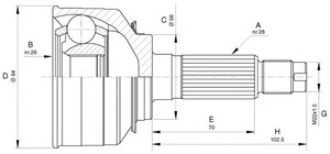 Фото Шарнірний комплект, привідний вал OPEN PARTS CVJ5656.10