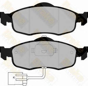 Фото Комлект гальмівних колодок, дисковий механізм Brake ENGINEERING PA730