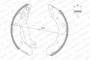 Фото Комплект гальмівних колодок WEEN 1522013