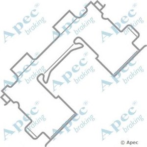 Фото Комплектующие, колодки дискового тормоза APEC braking KIT437