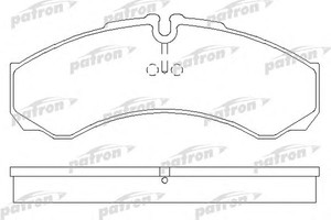 Фото Колодки гальмівні дискові, комплект Patron PBP1102
