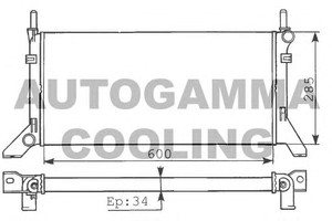 Фото Радіатор, охолодження двигуна AUTOGAMMA 100340