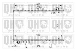 Фото Радіатор, охолодження двигуна QUINTON HAZELL QER2444