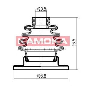 Фото Гофрований кожух, приводний вал Kamoka 1148022