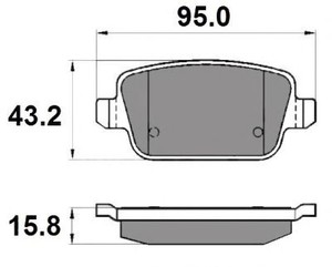 Фото Гальмівні колодки зад. Kuga 08-/Mondeo 07- NATIONAL NP2045