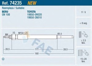 Фото Автозапчасть FAE 74235